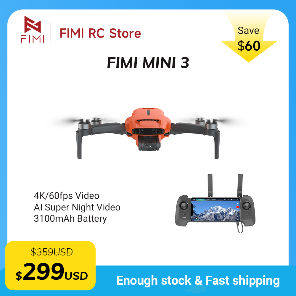 Drone Gimbal 3 Axis - Drone FIMI MINI 3 com Câmera