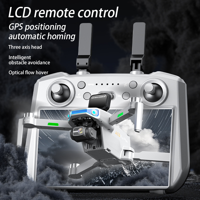 Ae3 pro max novo lcd sc gps dr - Drone Gimbal 3 Axis avaliação e preço